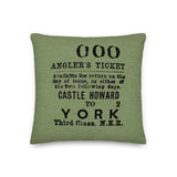 Tickets Please! Castle Howard to York, Angler's ticket cushion