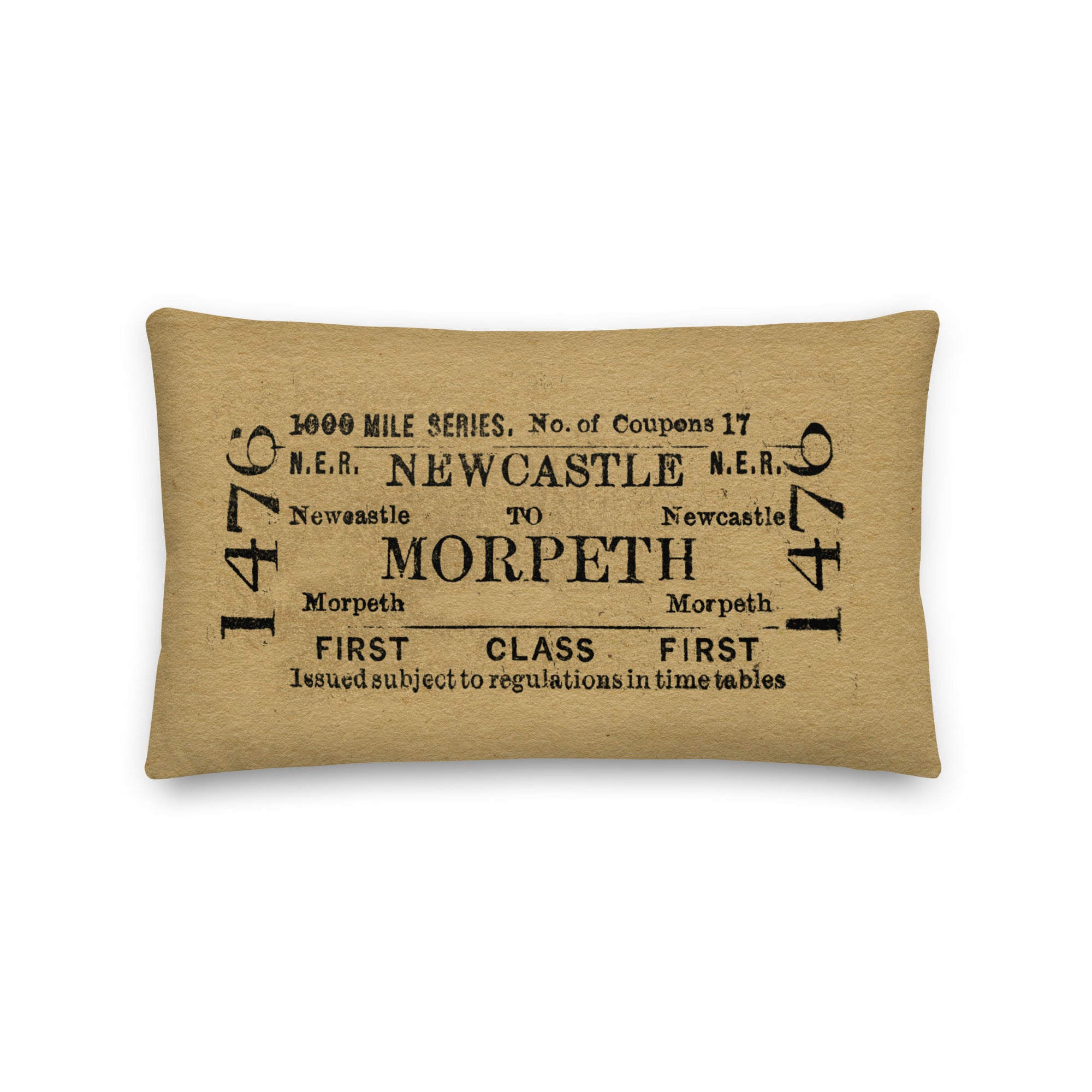 Tickets Please! Newcastle to Morpeth cushion