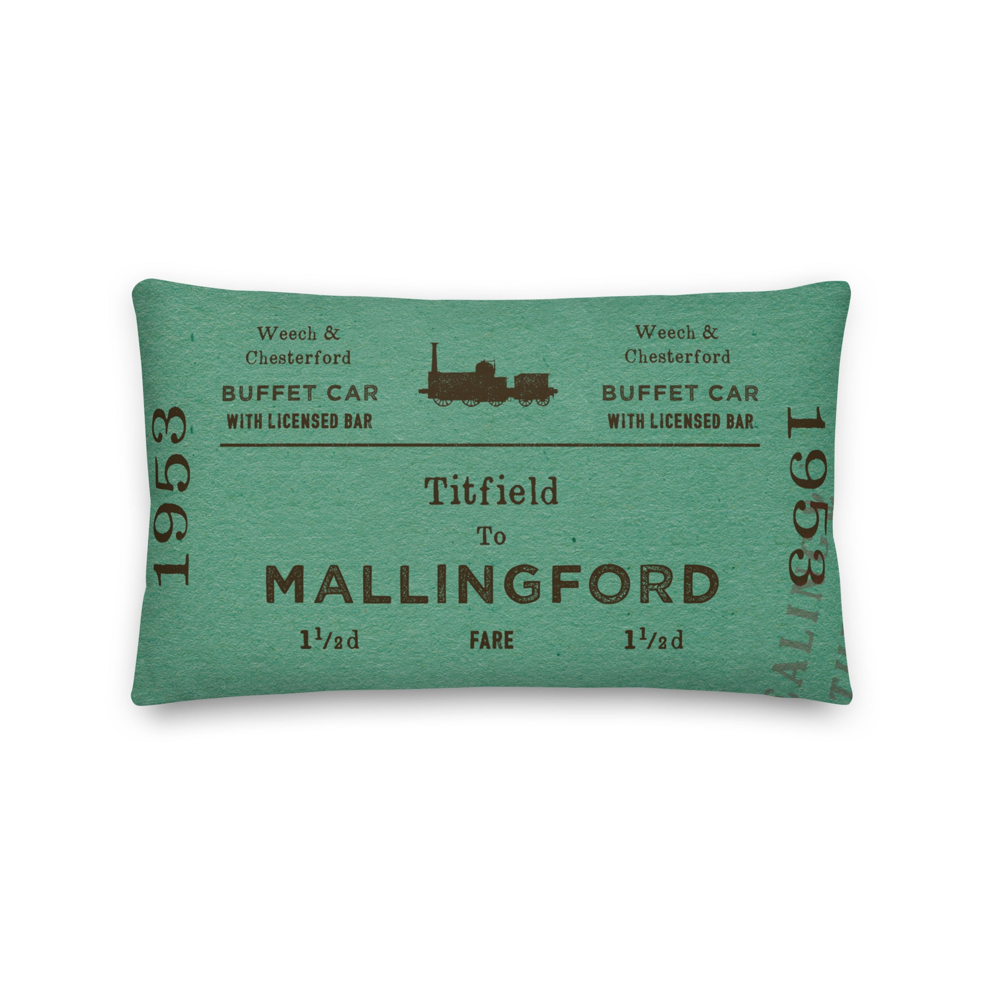 Tickets Please! Titfield to Mallingford cushion