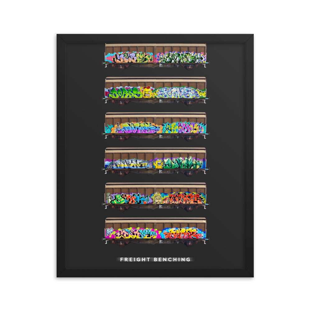 Freight Benching framed poster