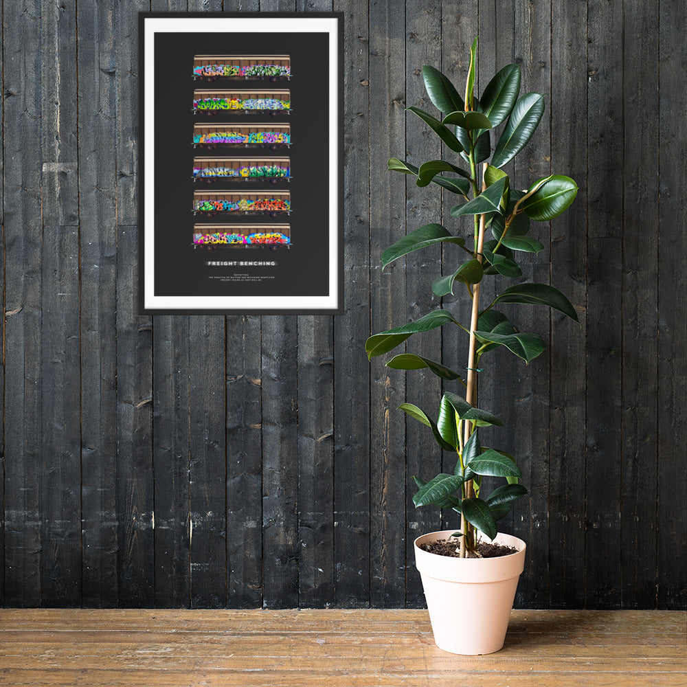 Freight Benching framed poster